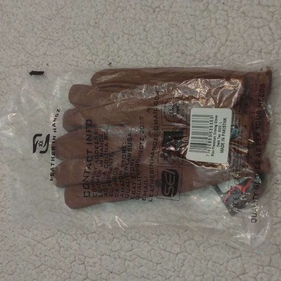 NWT Leather in Handz Brown Premium Leather Driving Gloves (Large) - Picture 12 of 12